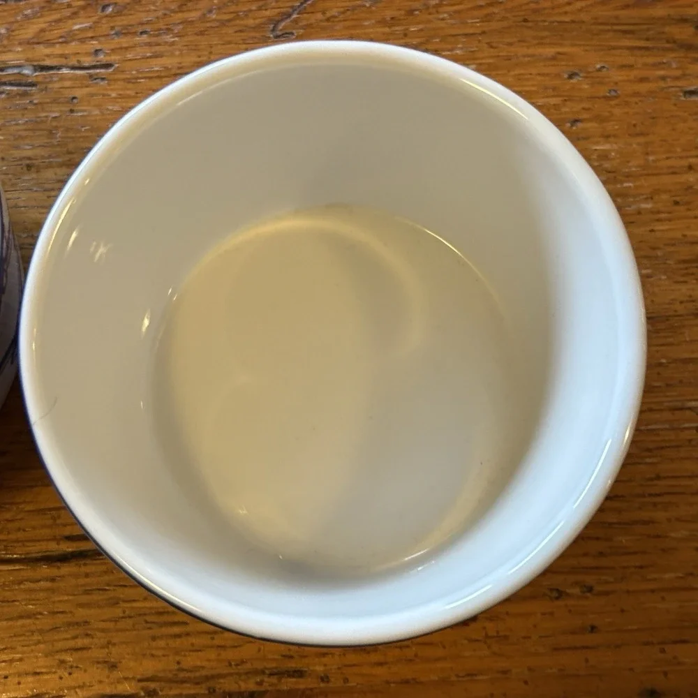 Vista Alegre Vouga Blue and White Porcelain Ramekin Made In Portugal